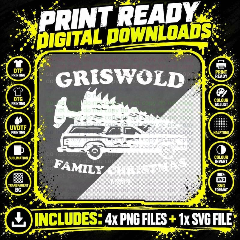 Griswold Family Christmas Classic T-Shirt Png SVG Digital Bundle