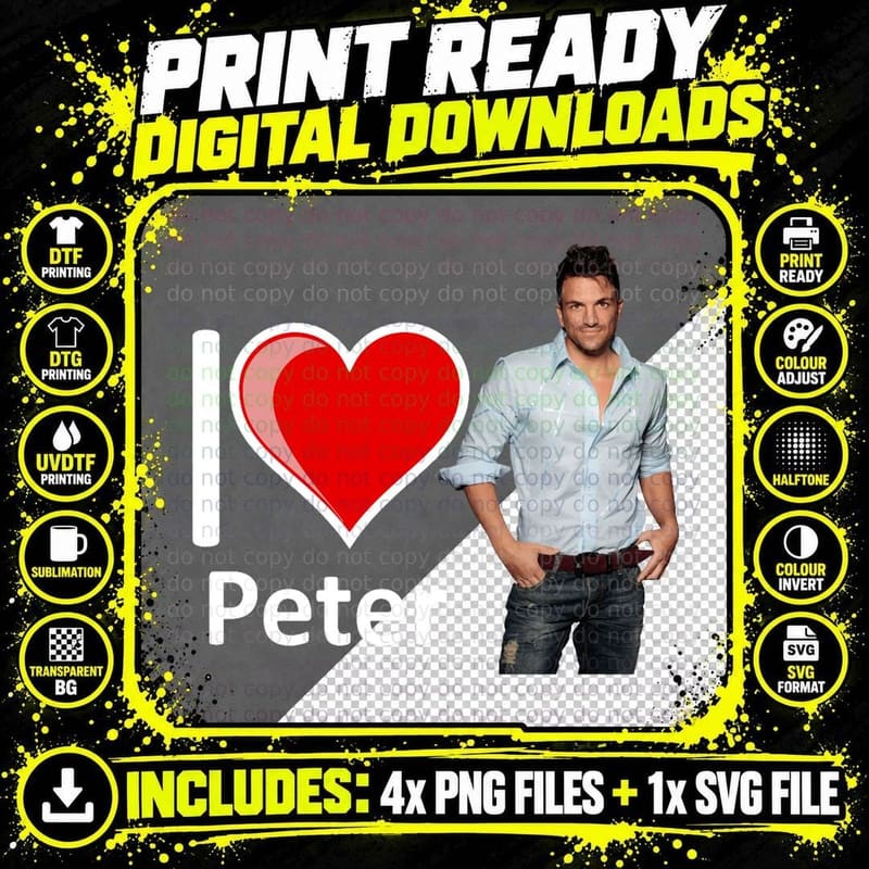 I Romance Love Peter Andre Fitted, Gift T-Shirt Png SVG Digital Bundle