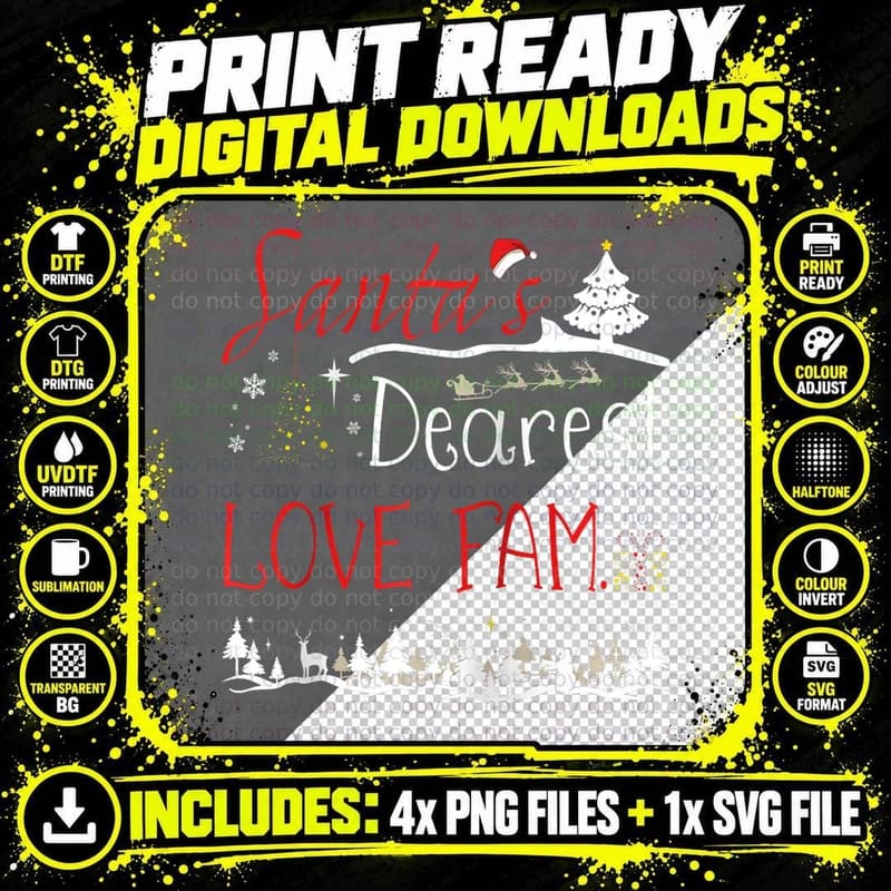 Love Family Xmas Cute Christmas Reunion Party Png SVG Digital Bundle