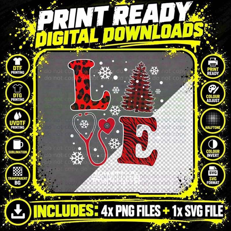 Love Nurse CMT Life Christmas 2020 Flannel T-Shirt Png SVG Digital Bundle