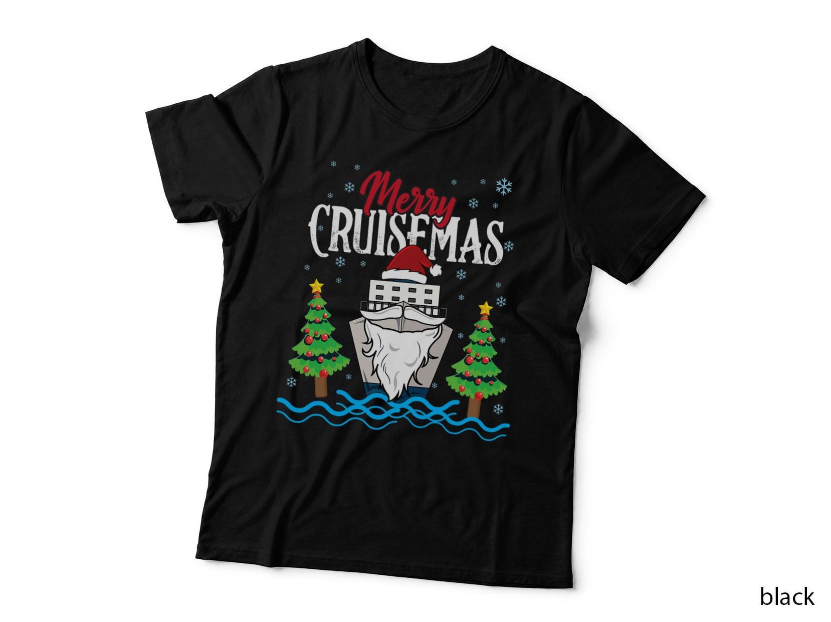 Merry Cruisemas Family Cruise Christmas Vacation Santa Ship T-Shirt