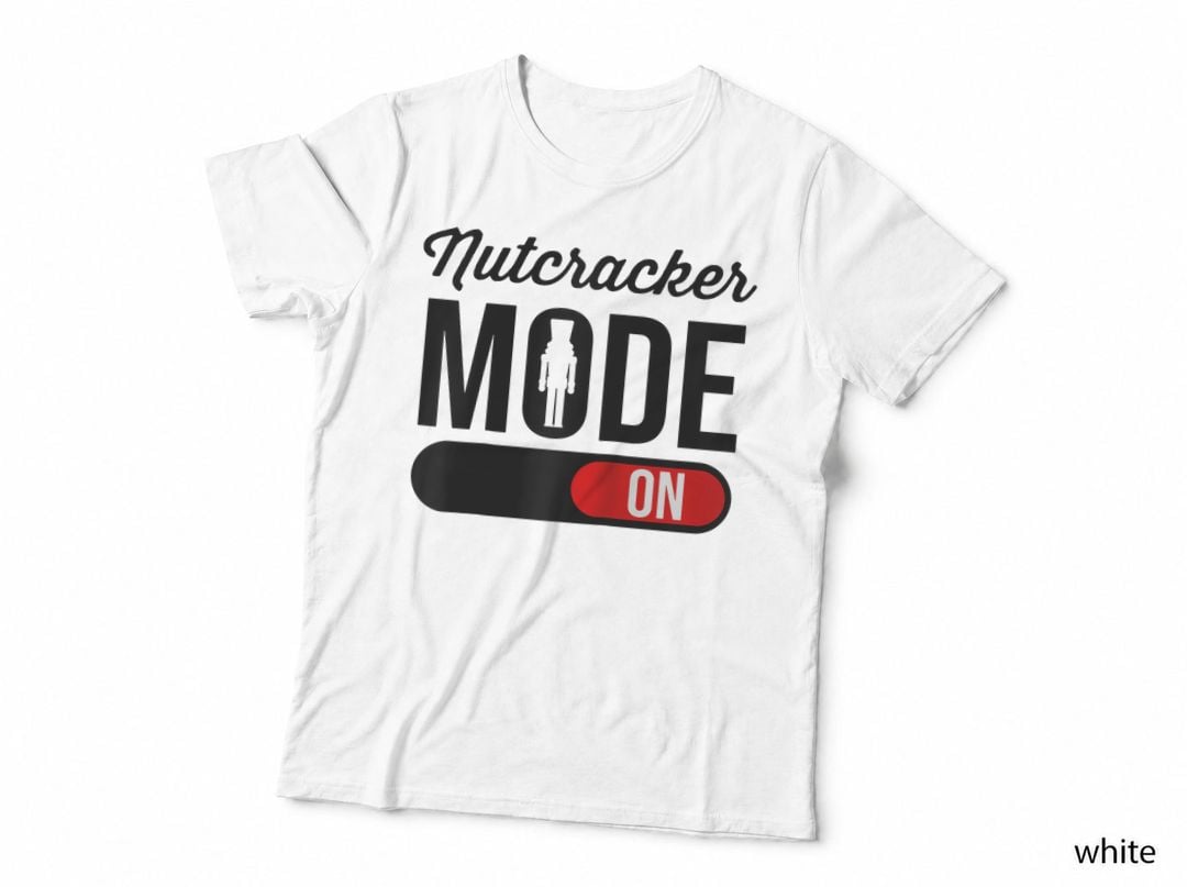 Nutcracker Mode on Ballet Love Christmas Ballerina, Holiday Festive T-Shirt