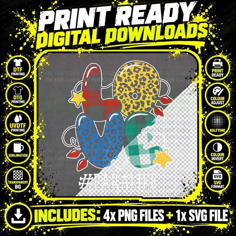 Paraprofessional Life Pattern December Winter Love Png SVG Digital Bundle