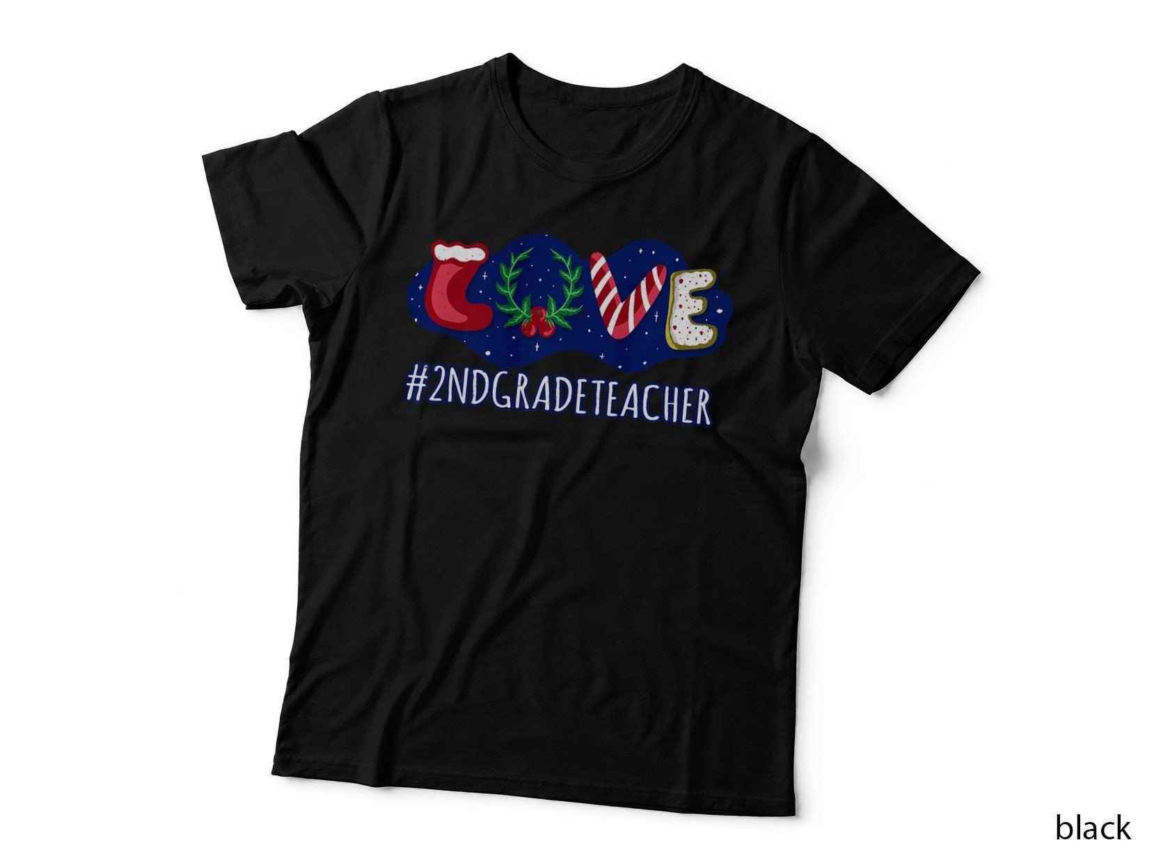Second Grade Teacher December Holiday Winter Love, Season Xmas T-Shirt