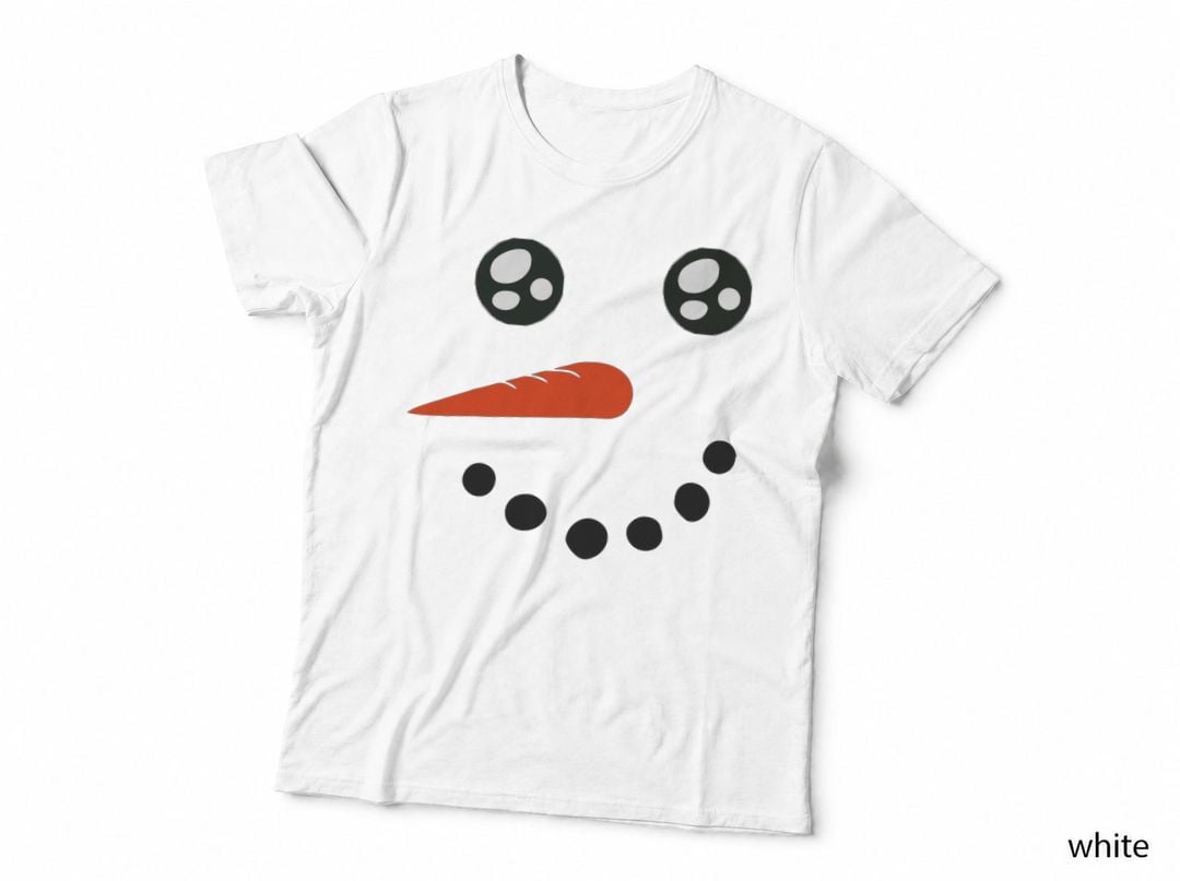 Snowman Face Christmas Costume Funny Xmas T-Shirt