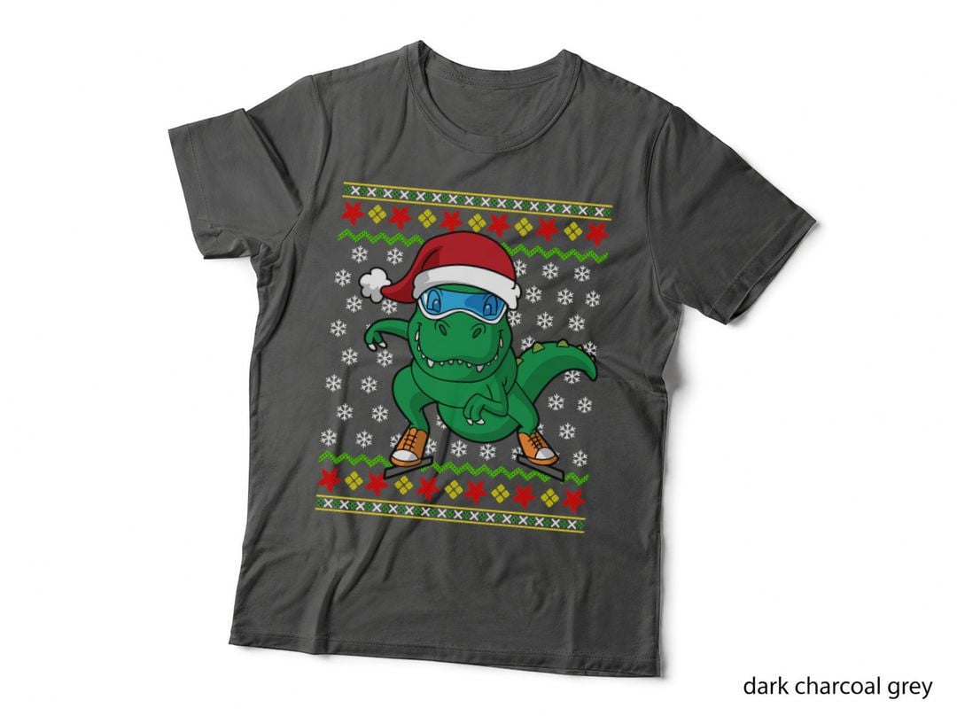 T-Rex Dino Ice Skating Ugly Christmas Essential T-Shirt