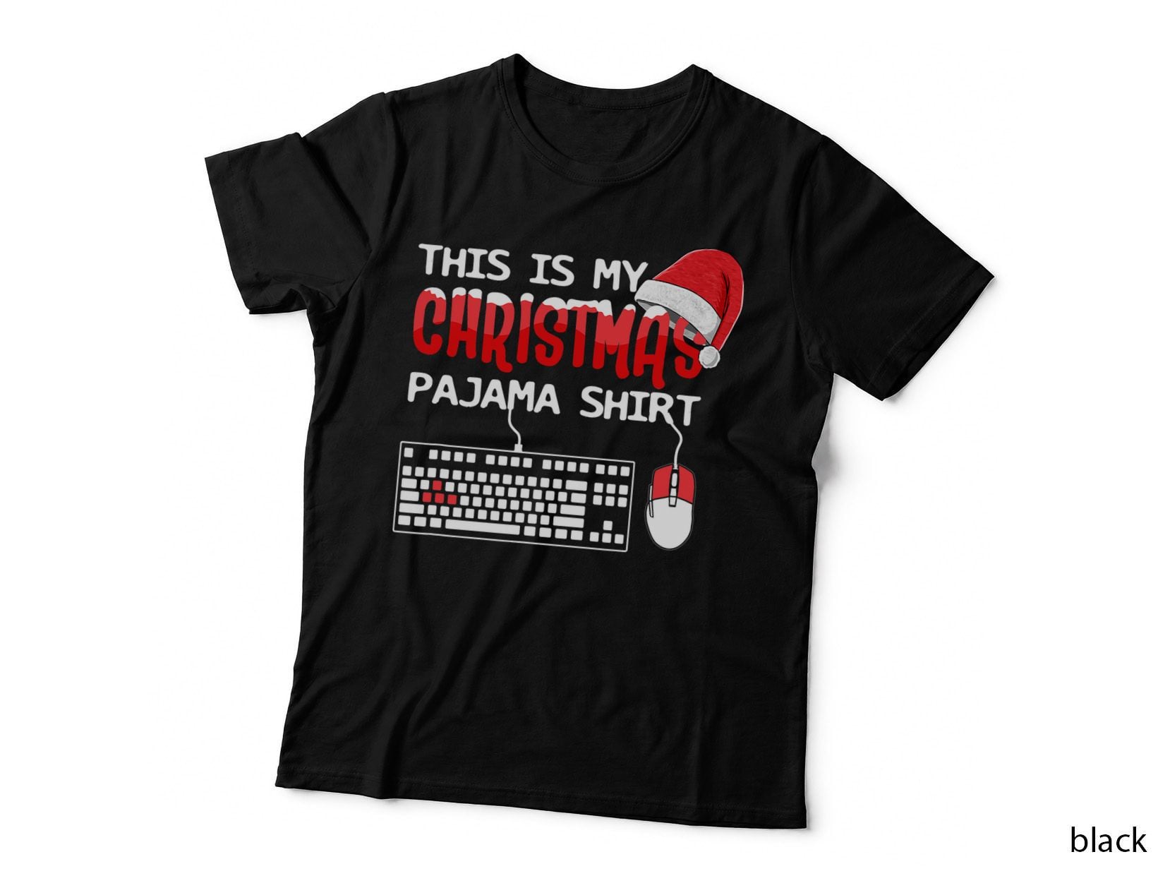 This Is My Christmas Pajama Funny Gaming Gamer Keyboard PC T-Shirt