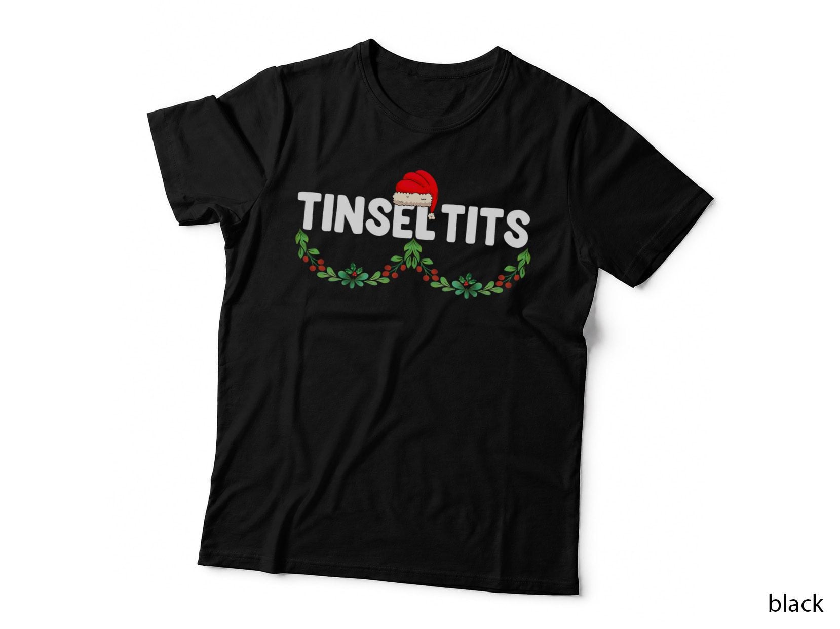Tinsel Tits Funny Couple Christmas Jingle Balls Tinsel Tits T-Shirt
