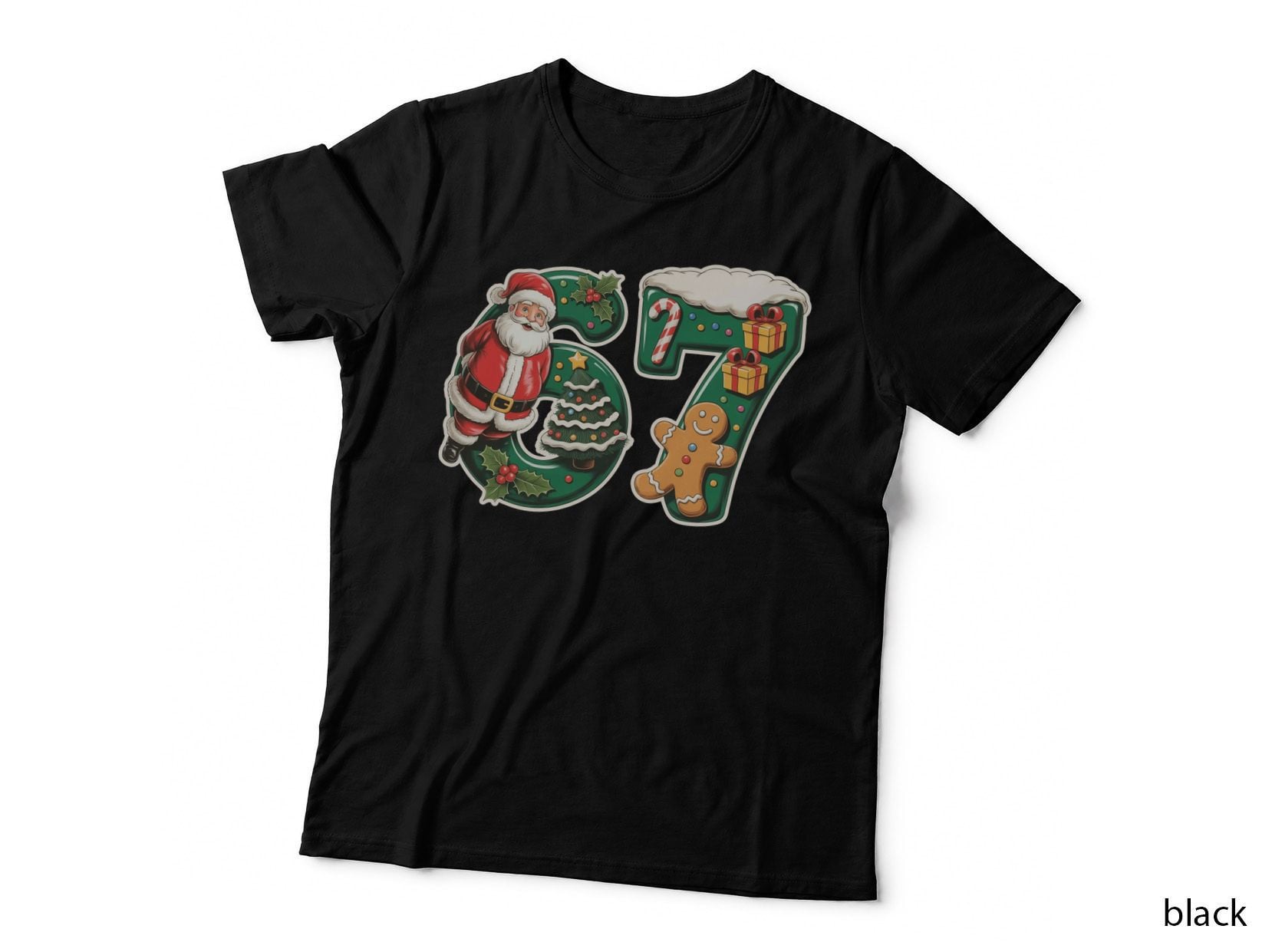67 Six Seven Trending Meme Saying 6 7 Number Funny Christmas Gift T-Shirt