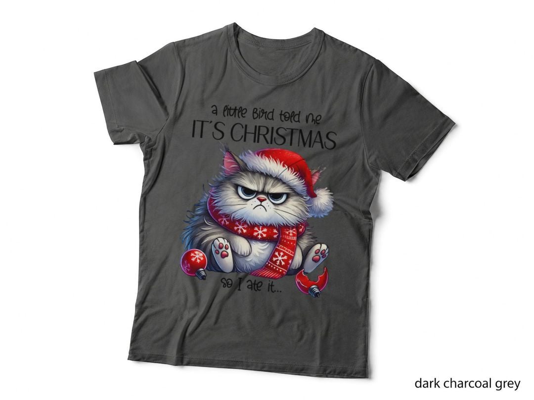 A Little Bird Told Me It's Christmas So I Ate It Grumpy Cat T-Shirt