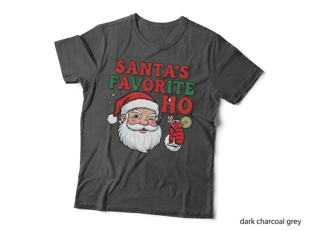 Anta's Favorite Ho Funny Drinking Christmas Santa Martini Holiday Gift T-Shirt