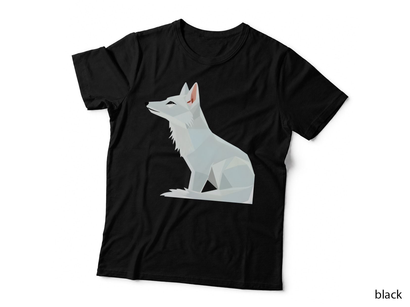 Arctic Fox Low Poly Christmas T-Shirt