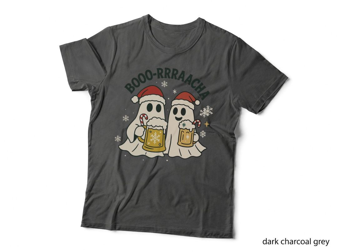 Booorrrracha Funny Christmas Ghost Beer Drinking Holiday T-Shirt