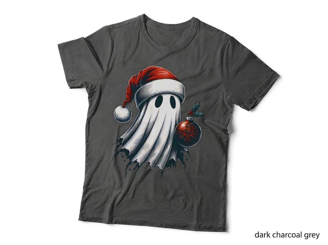 Christmas Ghost Santa Clipart, Handmade Feel, Minimalist, Gift T-Shirt