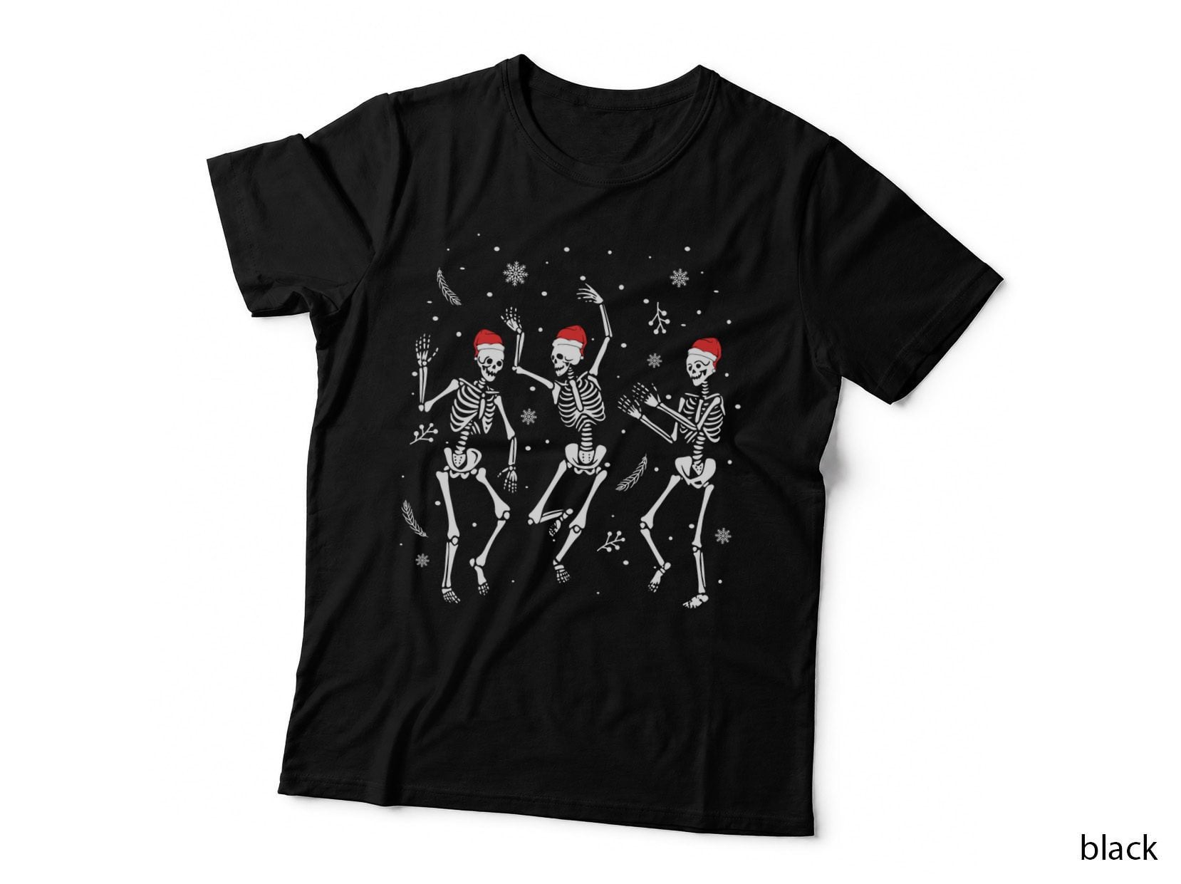 Dancing Skeleton Christmas 2021 Spooky Funny Christmas Women T-Shirt