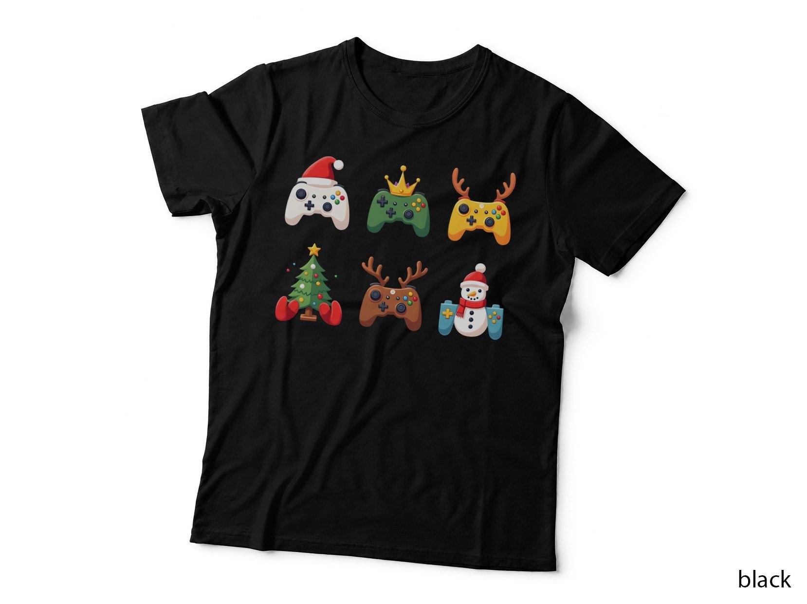 Festive Gaming Controllers Holiday Party Christmas T-Shirt