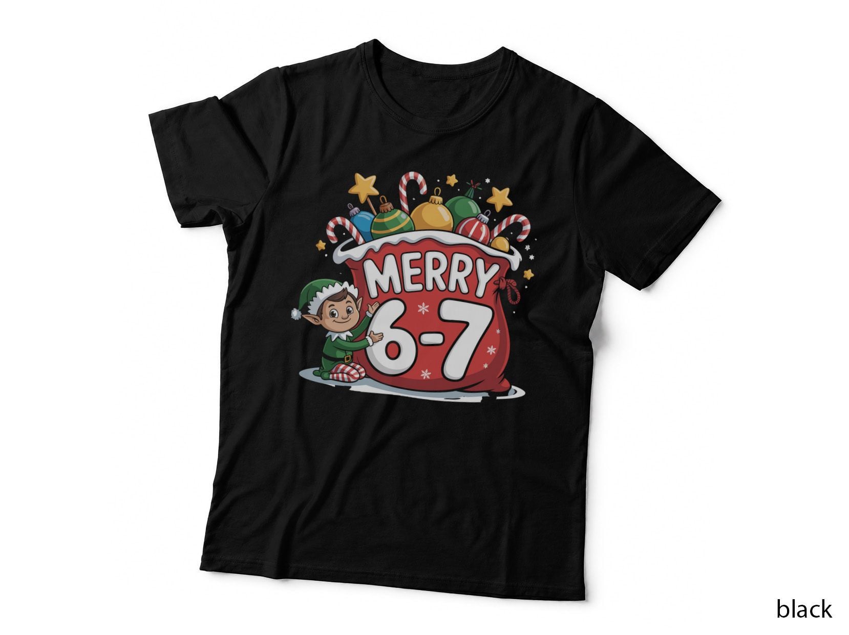 Funny 6 7 Six Seven Meme Christmas Women Men Kids Gift T-Shirt