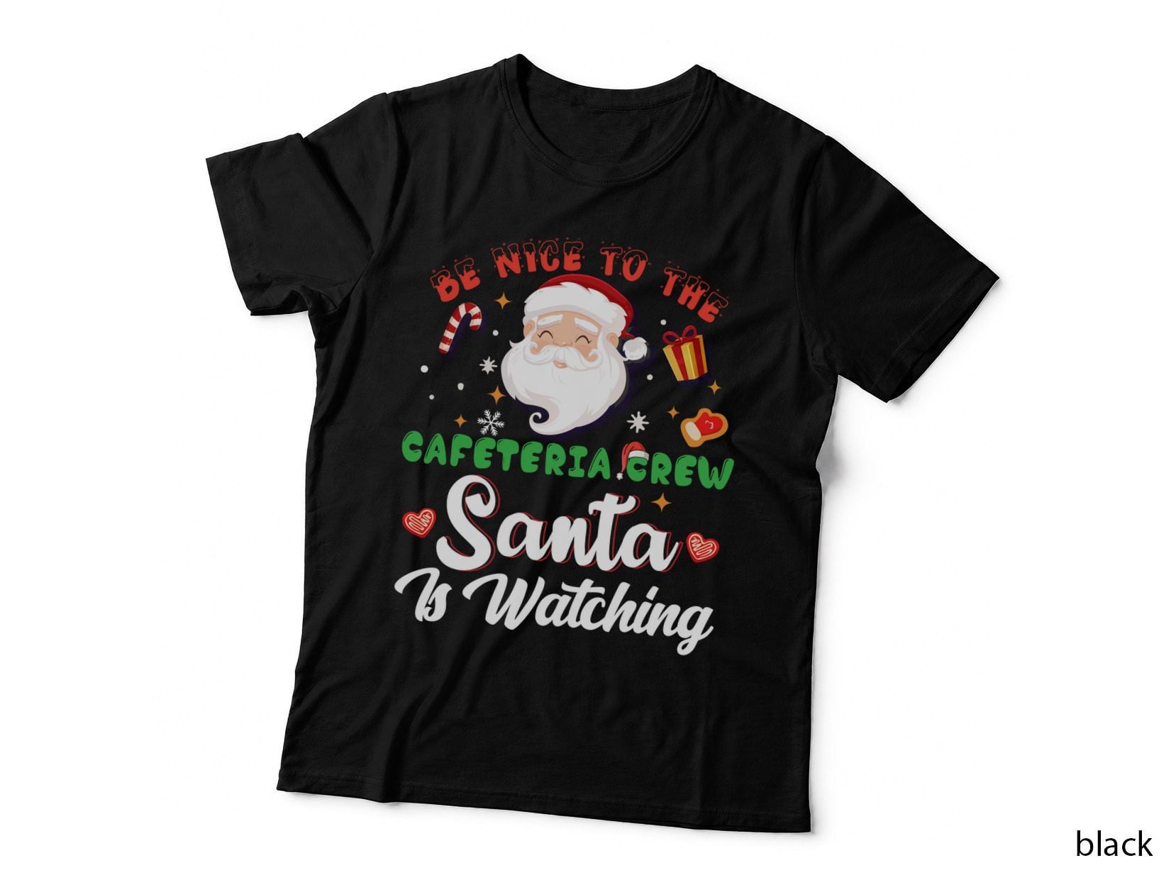 Funny Cafeteria Squad Crew Christmas School Lunch Lady T-Shirt