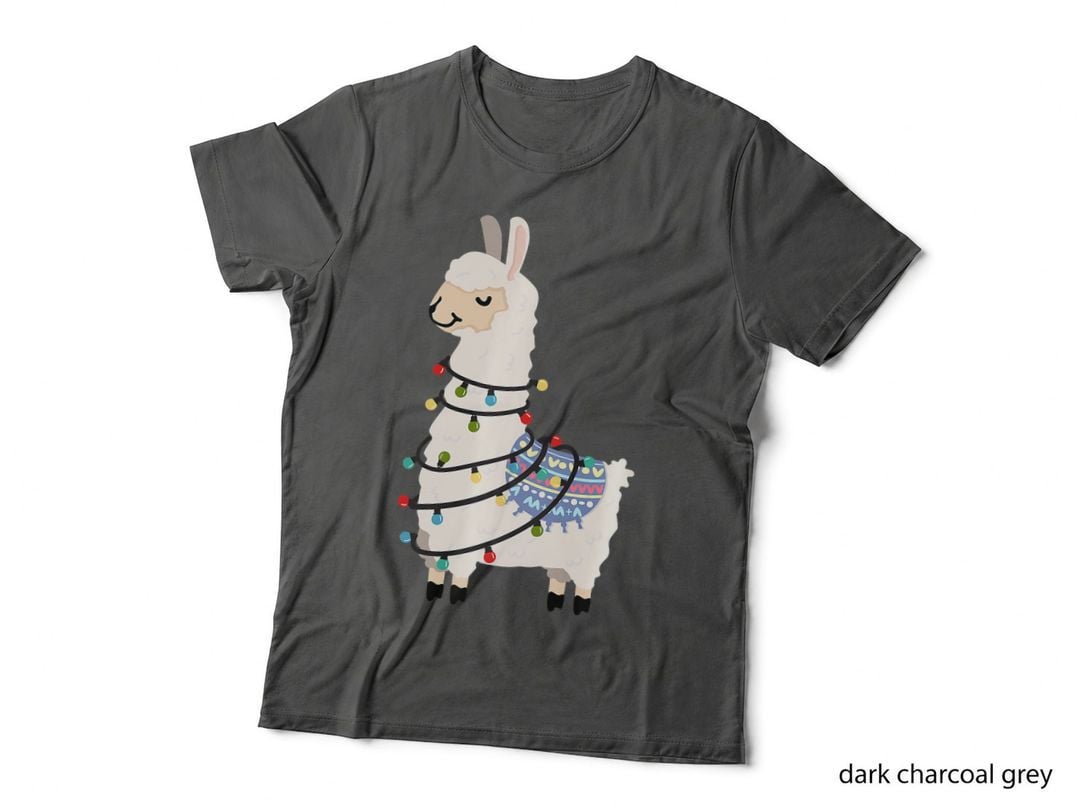 Funny Christmas Llama Alpaca Boy, Girl, Kids, Holiday T-Shirt