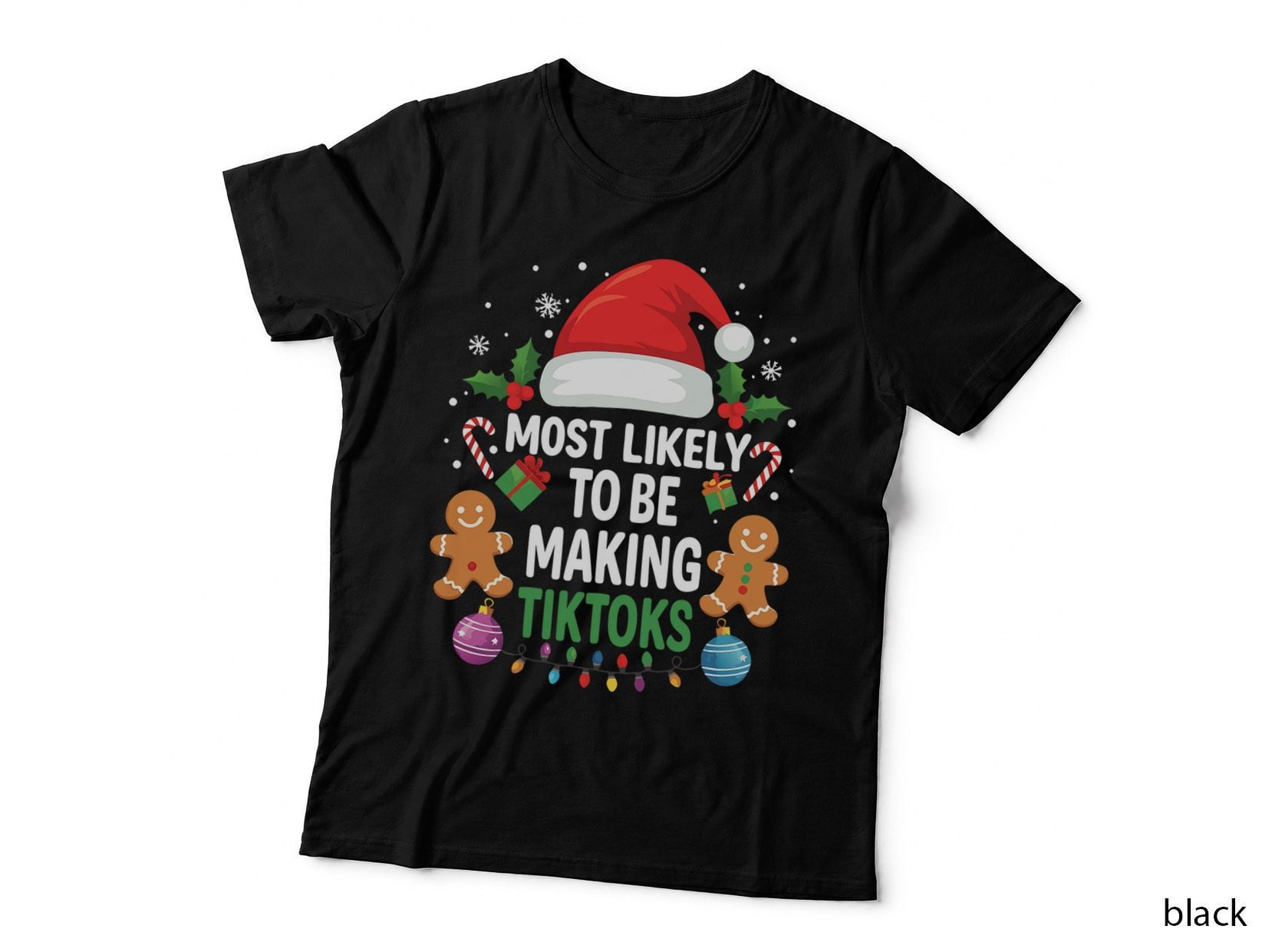 Gingerbread Cookies Christmas Matching Family Holiday Party T-Shirt