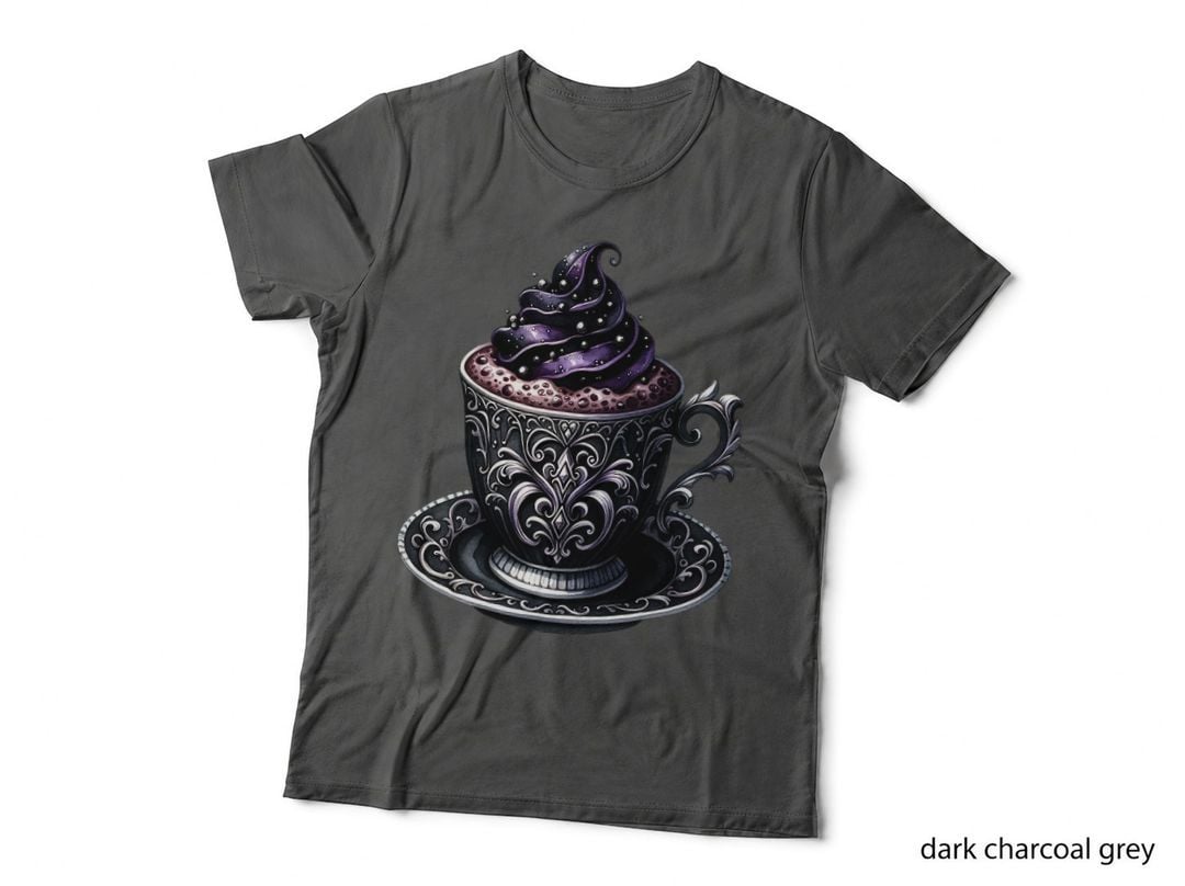 Gothic Hot Cocoa Dark Christmas Mug Creepy Holiday Aesthetic T-Shirt