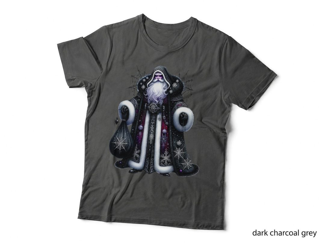 Gothic Santa Dark Christmas Wizard Aesthetic Creepy Holiday Fantasy T-Shirt