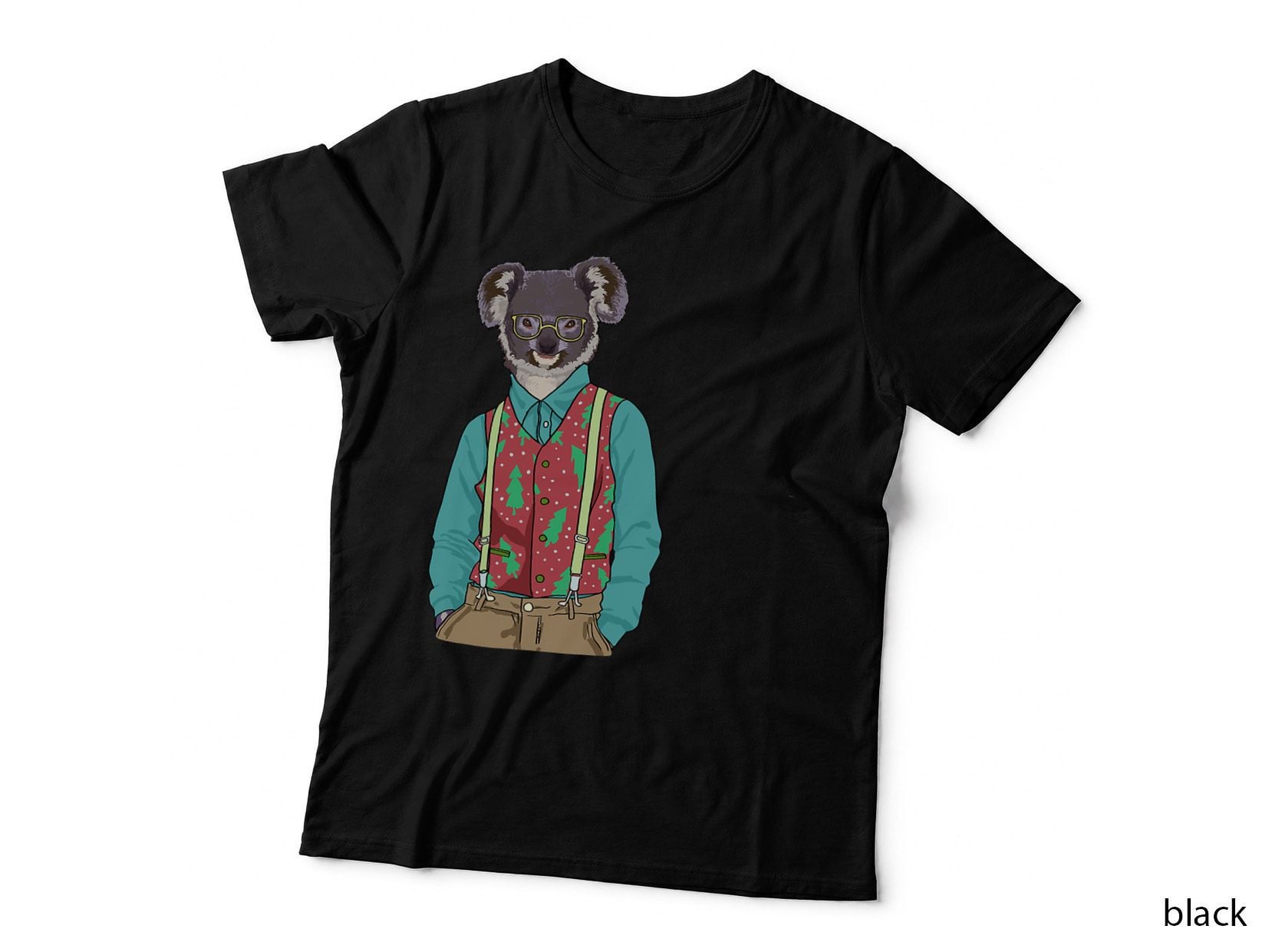 Hipster Koala Christmas Australian Animal Koala Bear Lover T-Shirt