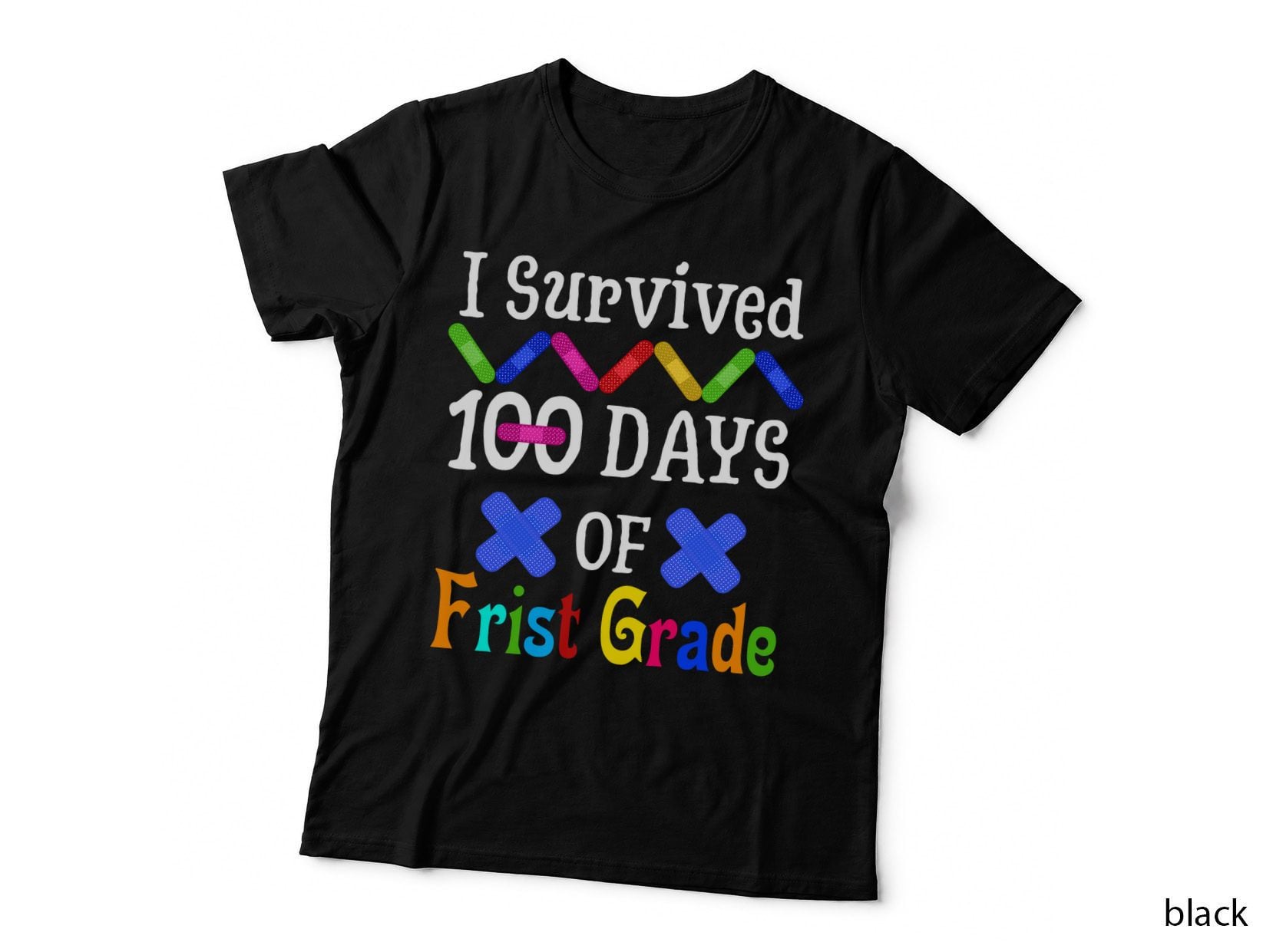 I Survived Days of First Grade Shirt, Colorful, Festive, Kids Tee, Gift T-Shirt