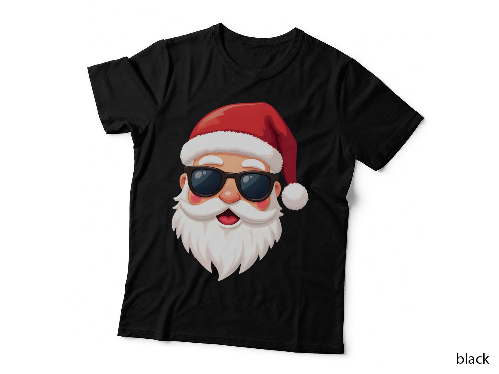 Laughing Santa with Sunglasses Christmas Fun Holiday Cheerful T-Shirt