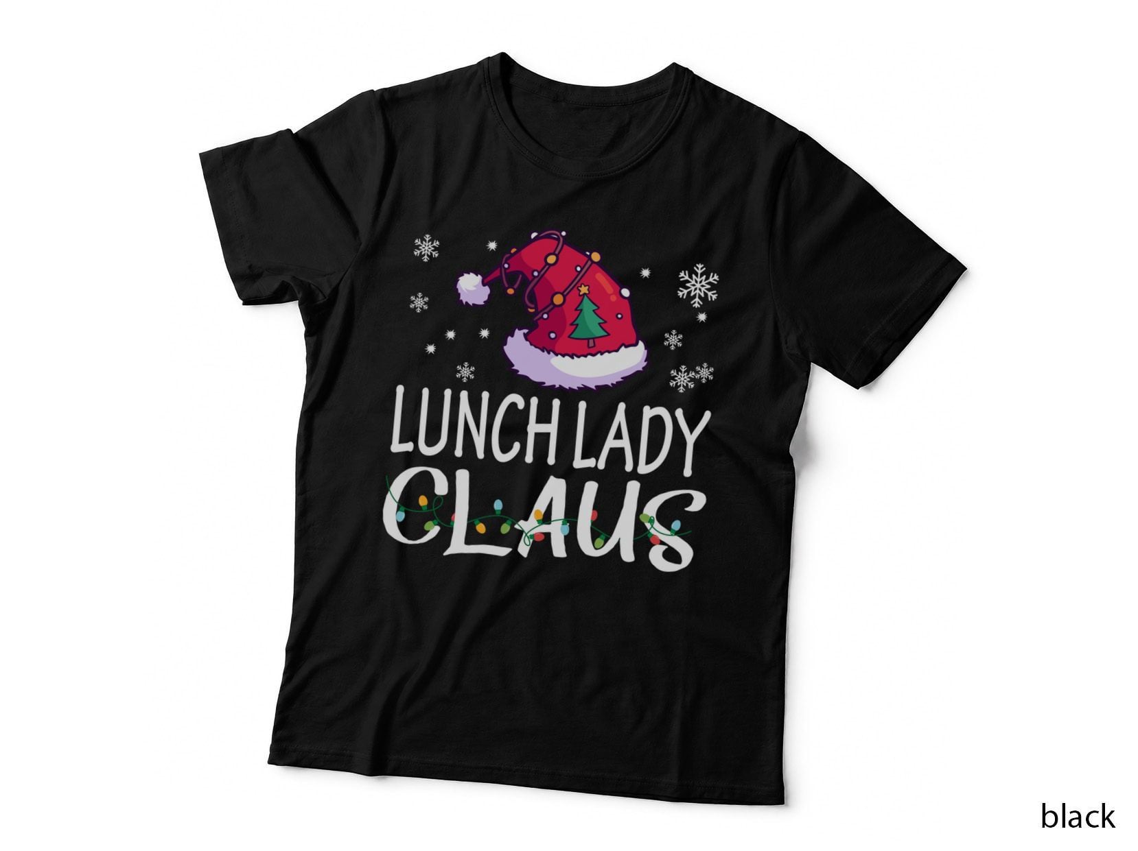 Lunch Lady Santa Claus Christmas Funny Xmas Gift T-Shirt