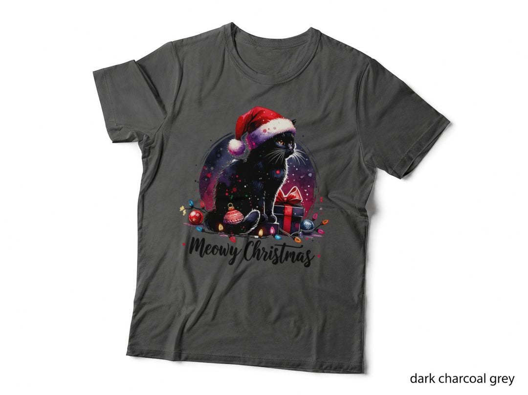 Meowy Christmas, Retro Vintage, Collegiate, Holiday Vibes, Gift T-Shirt