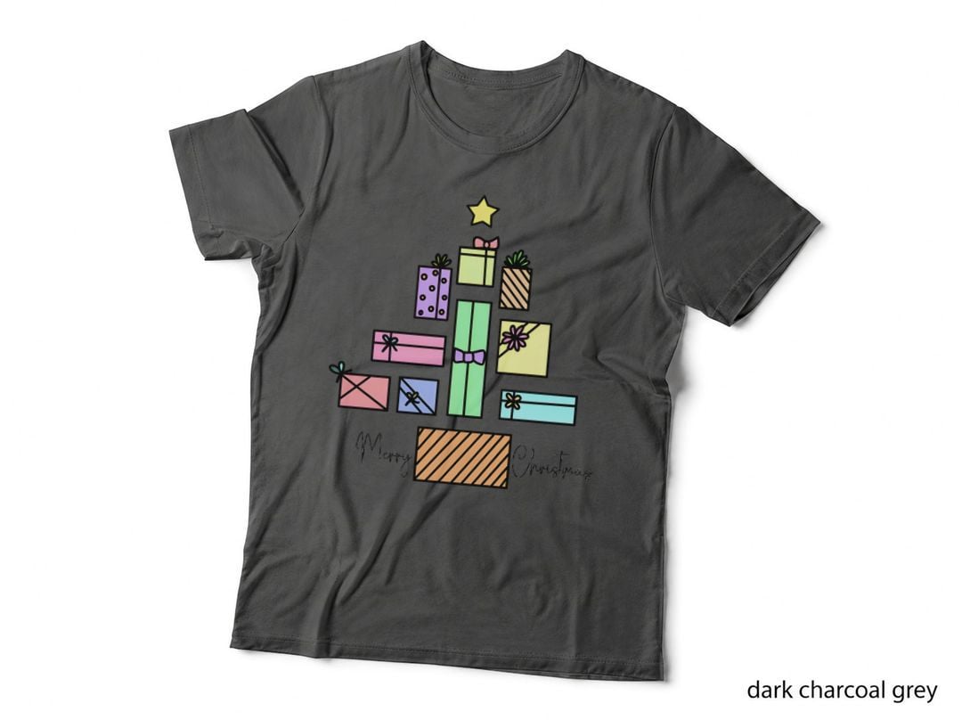 Merry Christmas Gift Box Tree Holiday Festive Fun T-Shirt