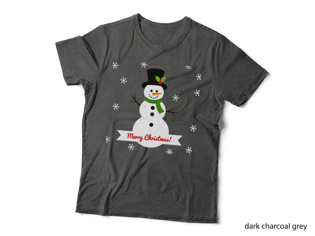 Merry Christmas Snowman Festive Holiday Winter Apparel T-Shirt
