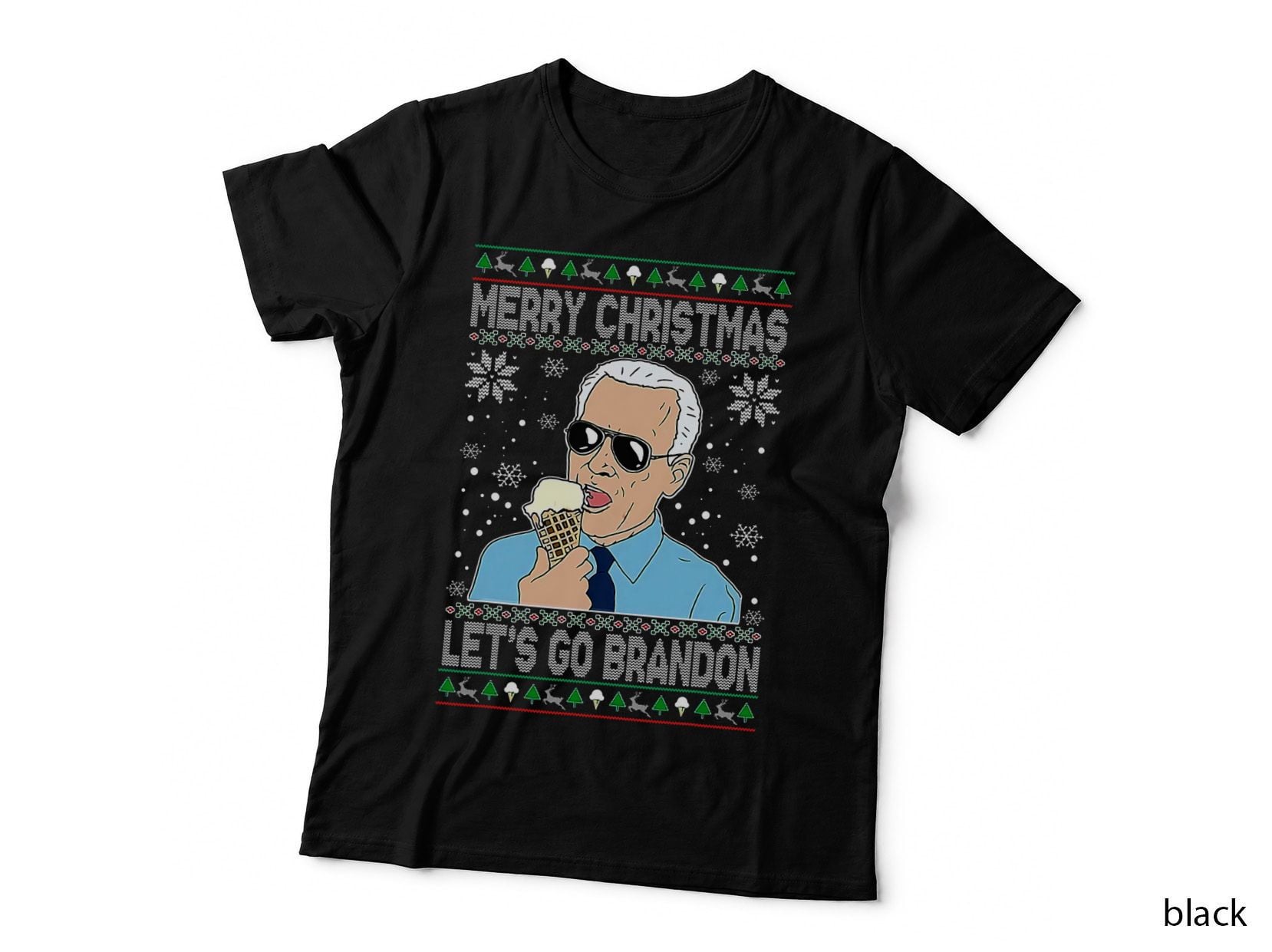 Merry Xmas Let's Go Branson Brandon Ugly Christmas Sweater T-Shirt