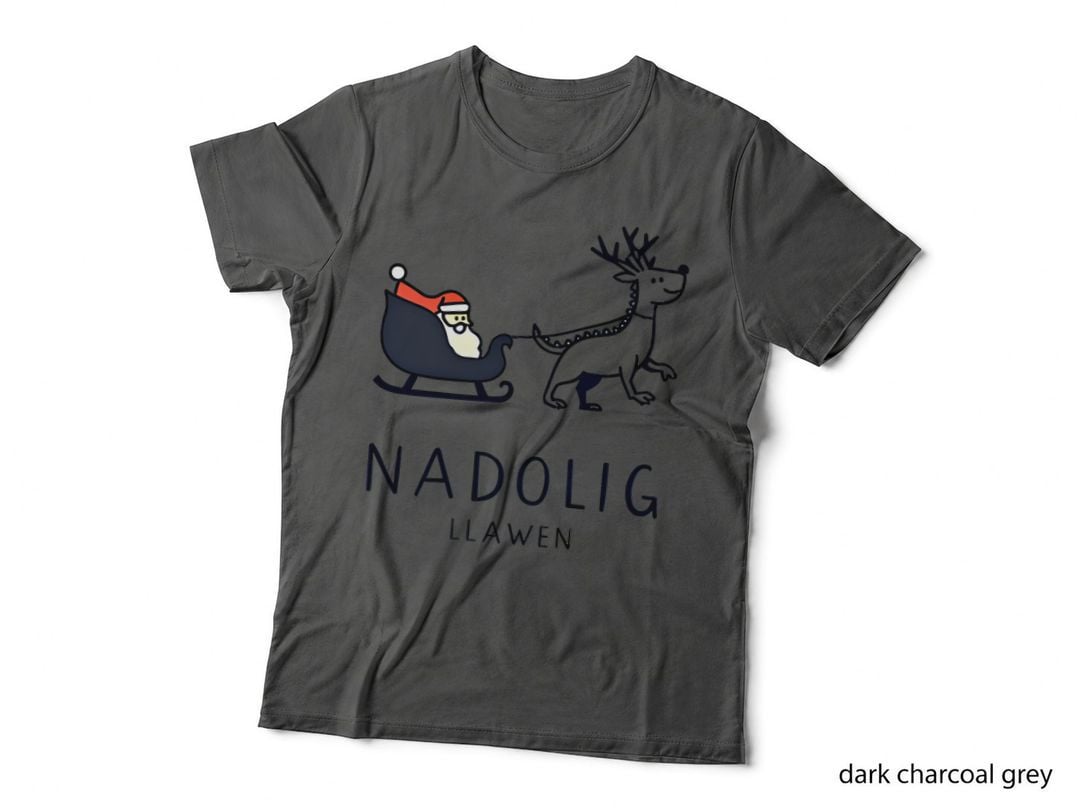 Nadolig Llawen Dragon Reindeer T-Shirt