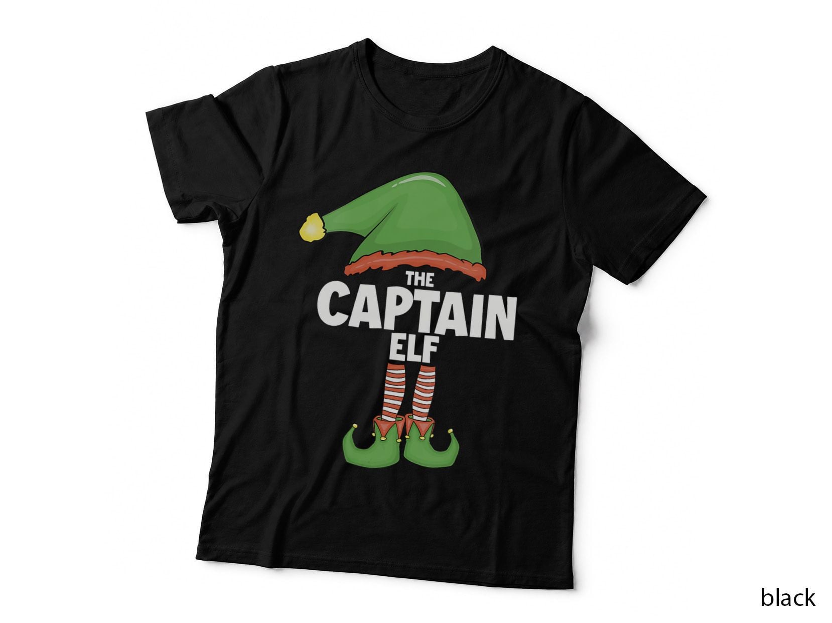 Captain Elf Family Xmas Holiday Shirt Santa, Gift T-Shirt