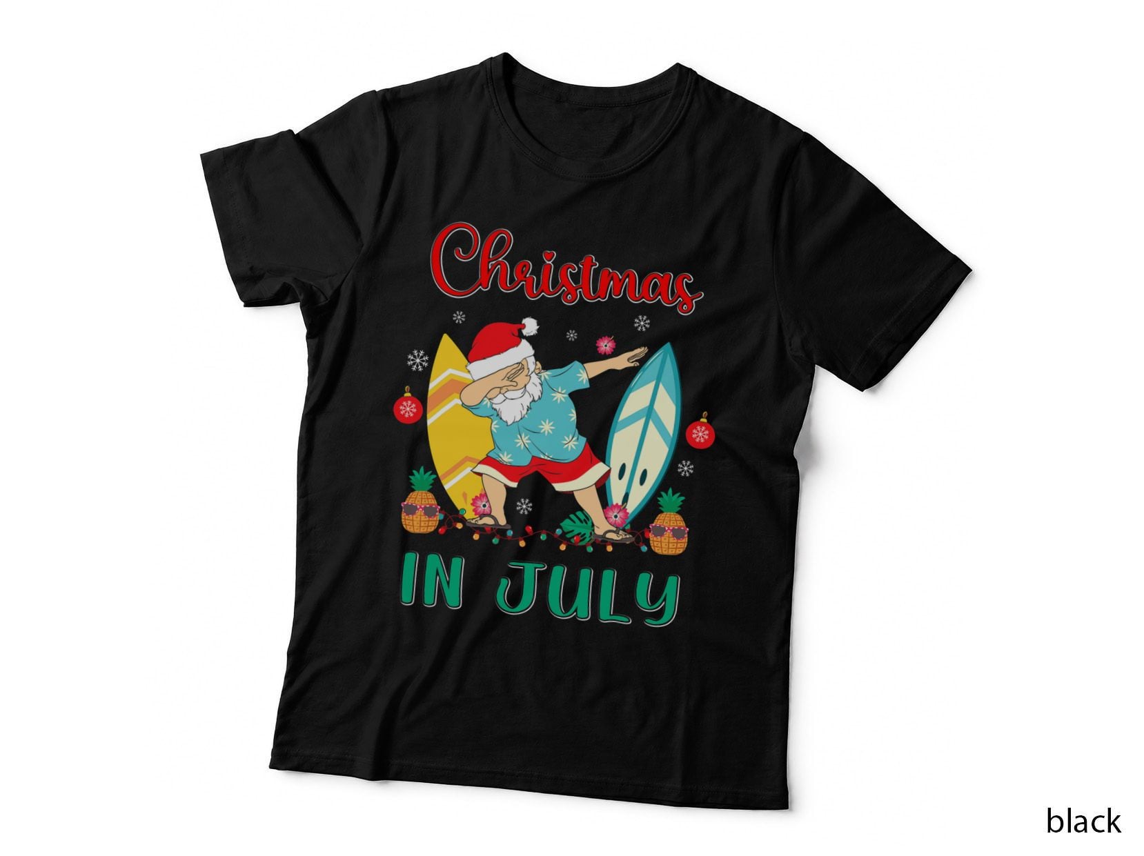 Christmas in July Shirt Funny Santa Summer Beach Vacation T-Shirt