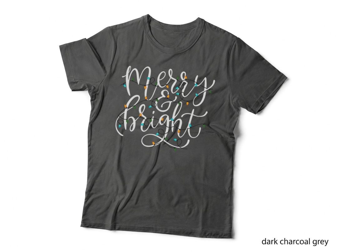 Family Matching Merry and Bright Holiday Christmas Cheer T-Shirt