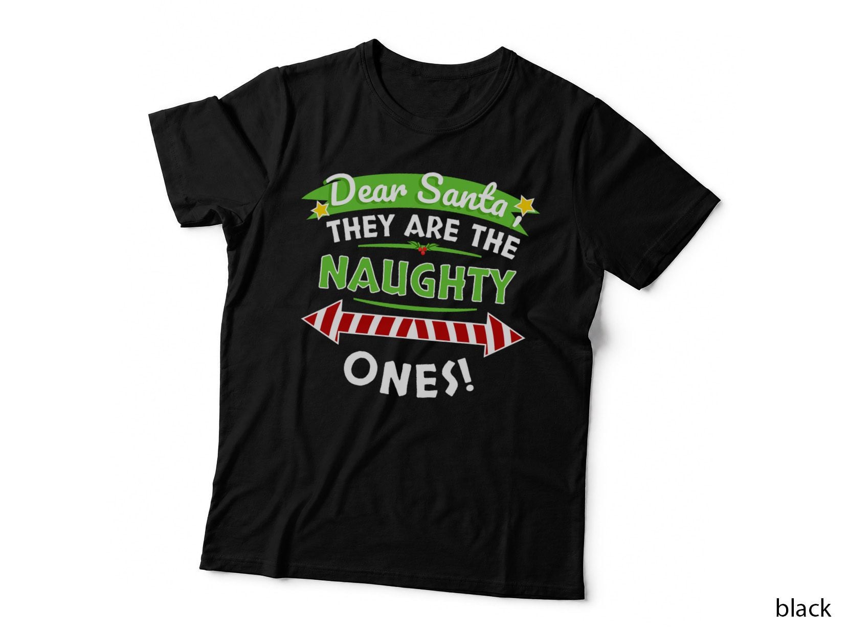 Funny Christmas Outfit Dear Santa They Are the Naughty Ones T-Shirt