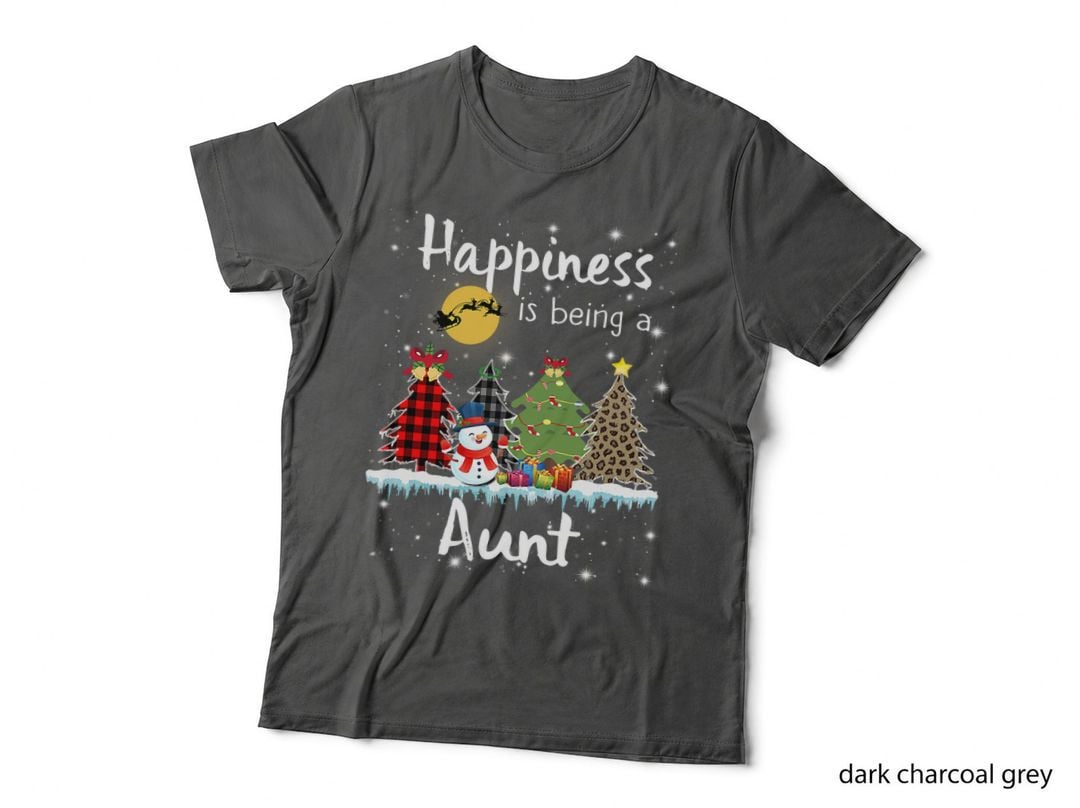 Funny Happiness Is Being an Aunt Merry Christmas T-Shirt