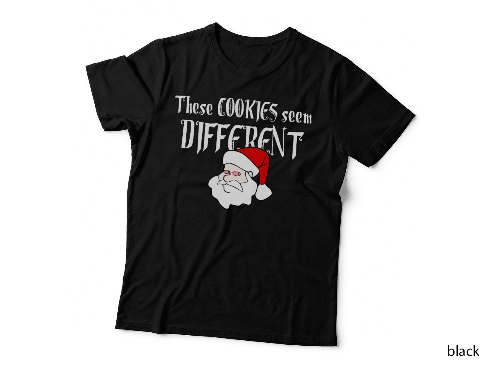 Funny Santa Weed Cookies Tshirt Cute Adults Christmas T-Shirt