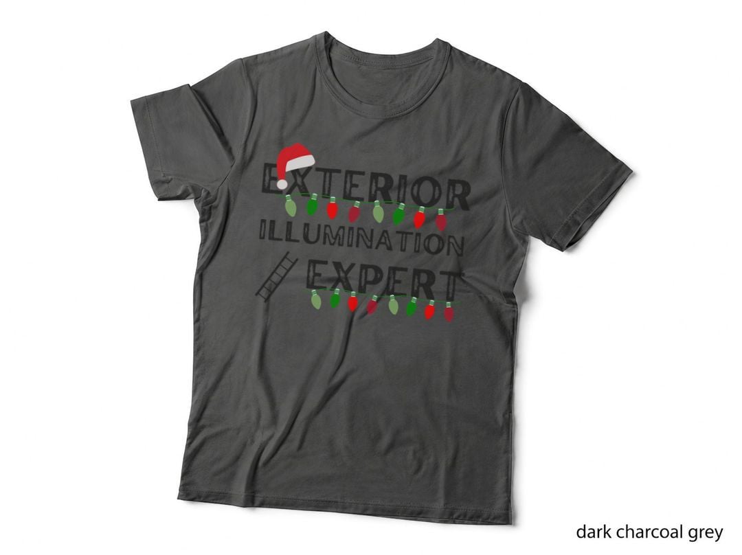 Funny Witty Matching Christmas Exterior Illumination Expert T-Shirt