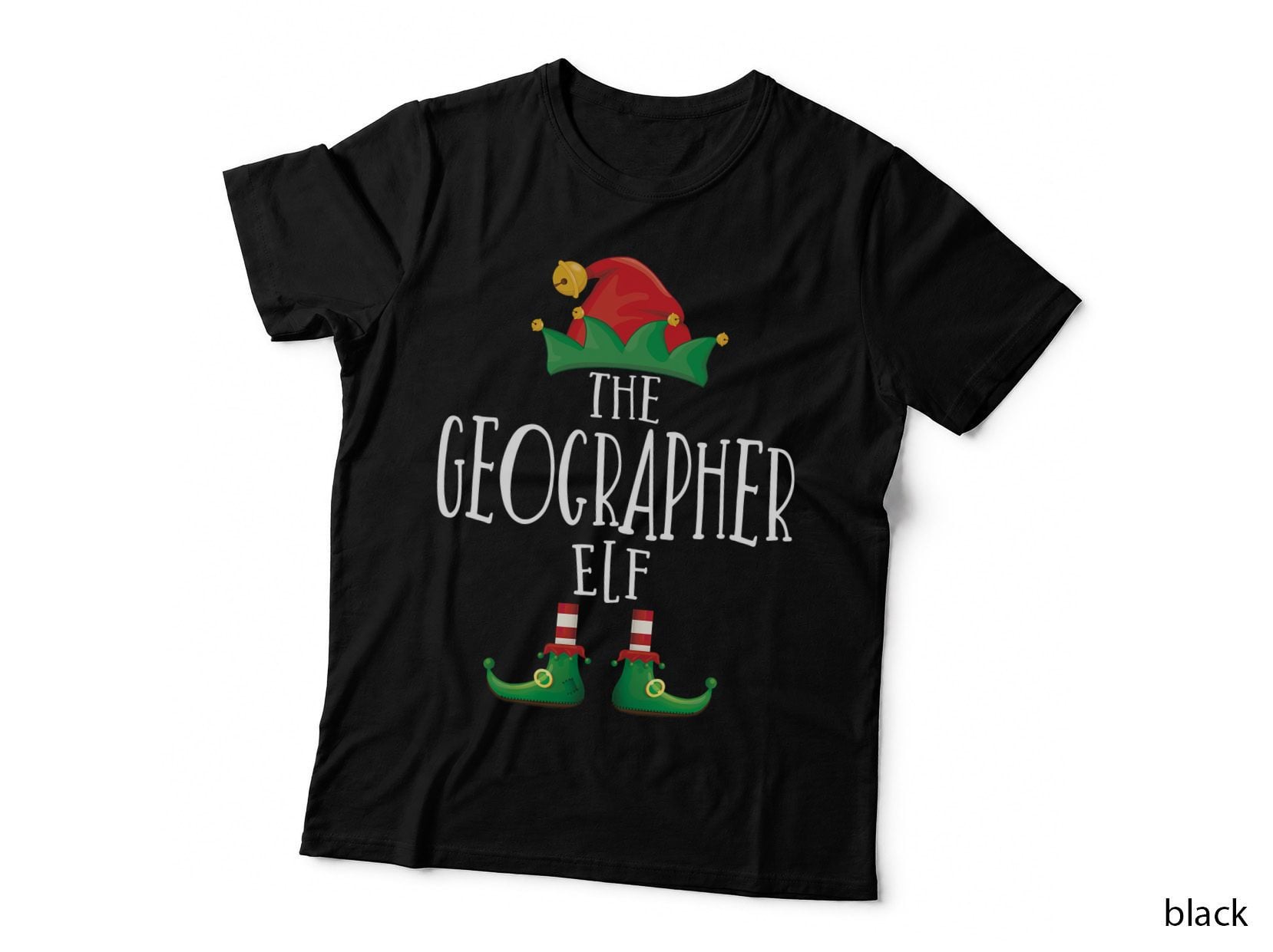 Geographer Elf Family Matching Christmas Pajamas T-Shirt