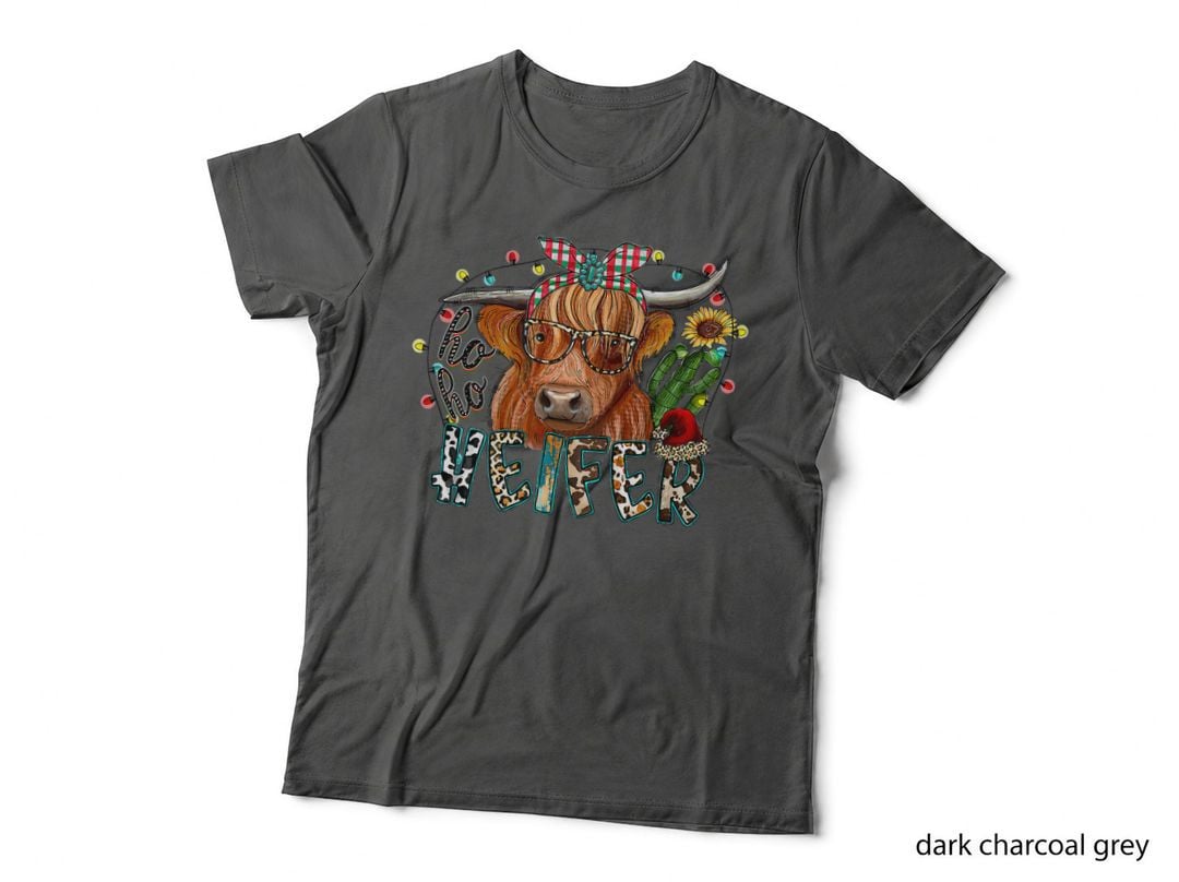 Ho Ho Heifer Merry Christmas Western Highland Heifer Cow T-Shirt