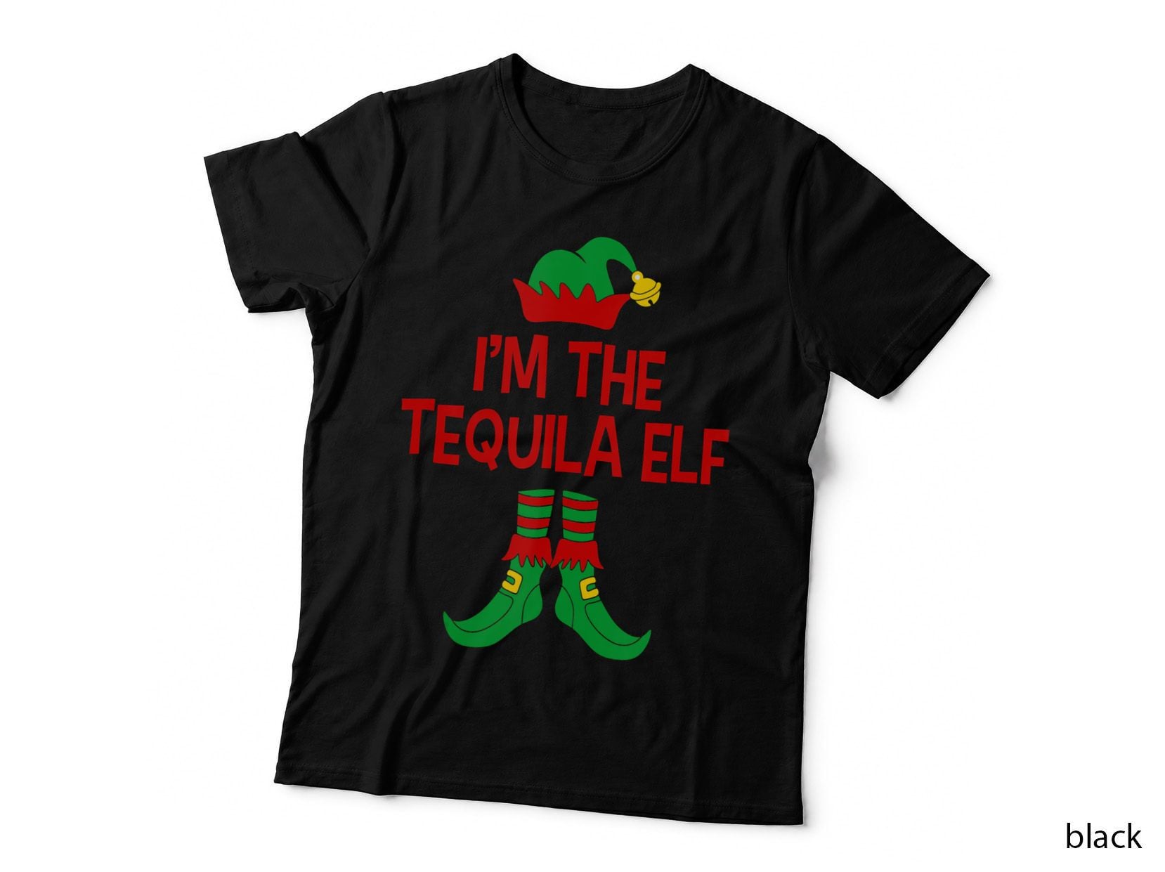 I'm the Tequila Elf Funny Matching Family Group Christmas, Holiday Gift T-Shirt