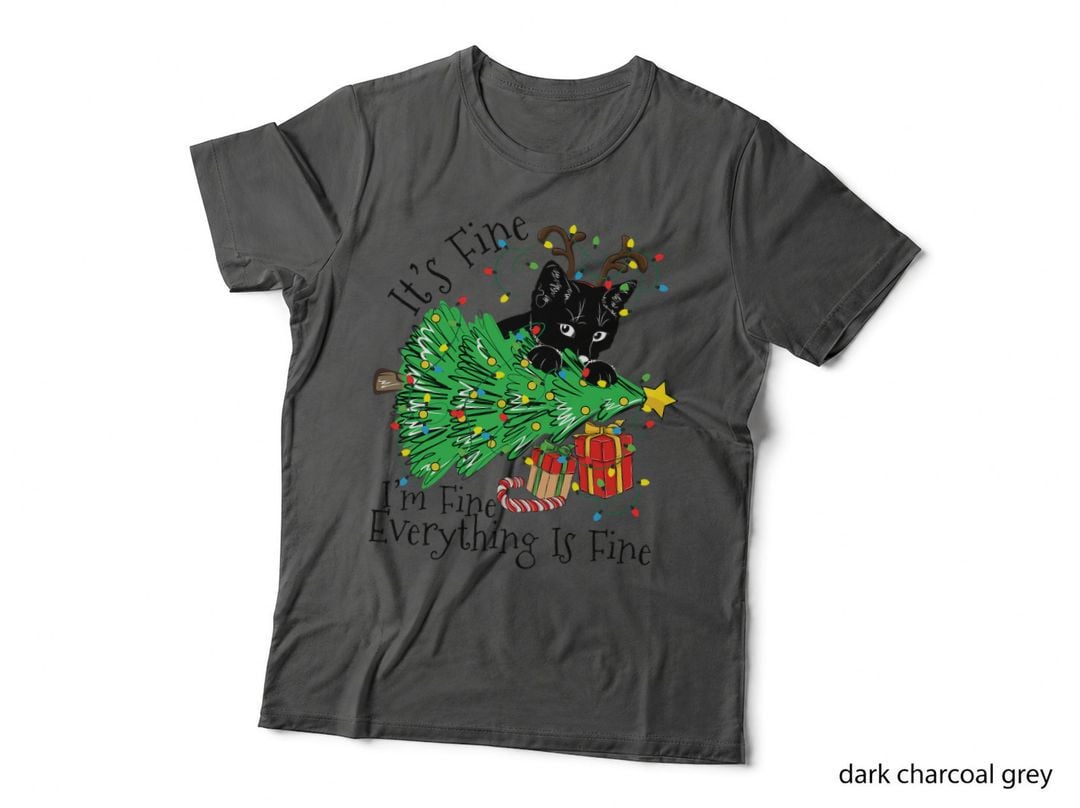 It's Fine I'm Fine Everything Is Fine Funny Christmas Lights T-Shirt