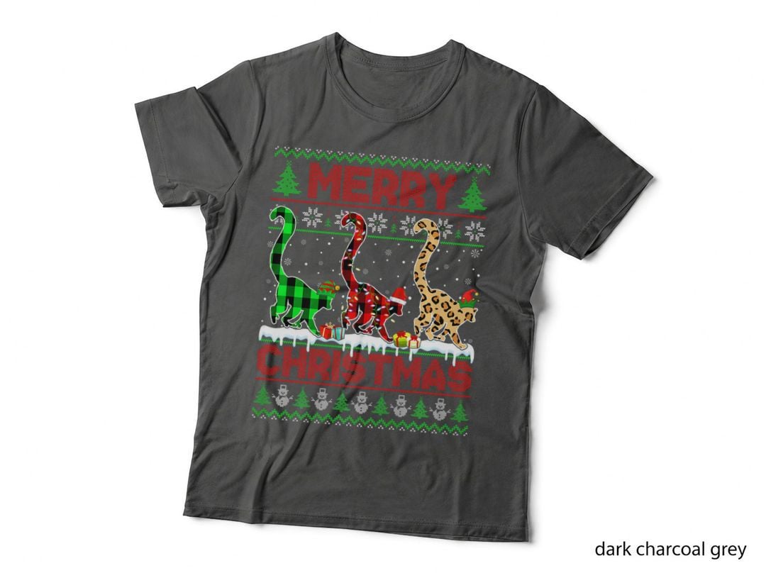 Lemur Xmas Leopard Plaid Elf Santa Hat Christmas Classic T-Shirt