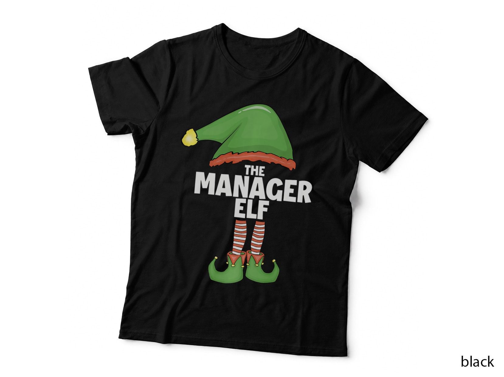 Manager Elf Family Xmas Holiday Santa Christmas Gift T-Shirt