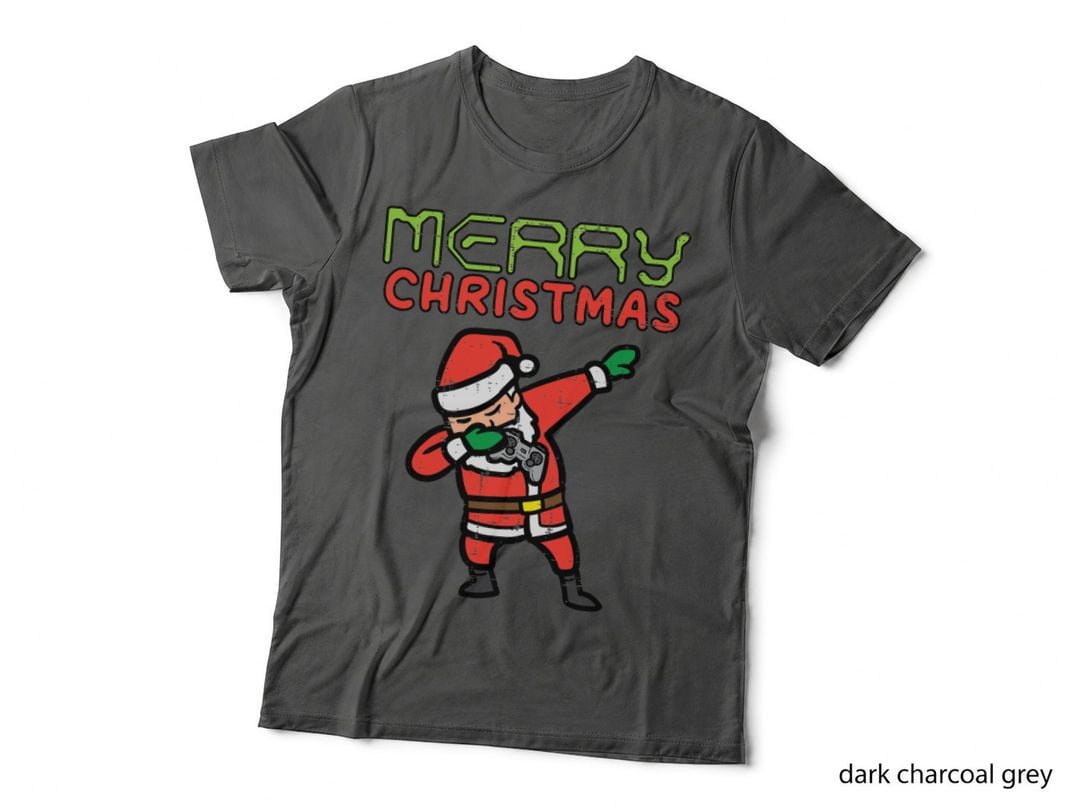 Merry Christmas Gamer Santa Dab Xmas Gaming Boys Kid Toddler T-Shirt