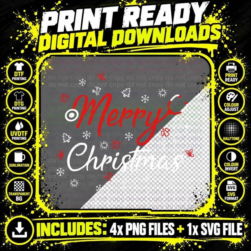 Merry Christmas Nurse Nursing Stethoscope Png SVG Digital Bundle